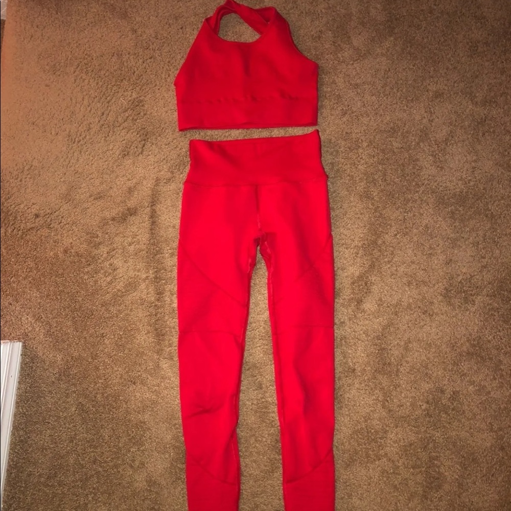 Revival R6 leggings and Vault Bra - Formula Red